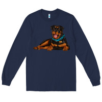 Navy rottweiler Long Sleeve Tee - Artiststas