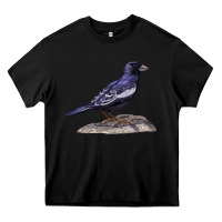 Black Lark Bunting Colorado State Bird Heavy Core Tee - RanaPortraitStore