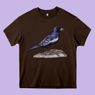 Lark Bunting Colorado State Bird Heavy Core Tee Designed By Ranaportraitstore