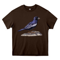 Chocolate Brown Lark Bunting Colorado State Bird Heavy Core Tee - RanaPortraitStore
