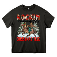 Asphalt Rockin Around The Christmas Tree Rodeo Heavy Core Tee - FaDigitalArtStudio