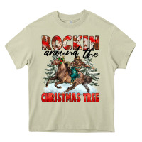 Mossy Rockin Around The Christmas Tree Rodeo Heavy Core Tee - FaDigitalArtStudio