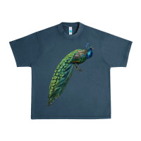 Midnight Navy Peacock Urban Heavy Tee - LillyAllenDesigns
