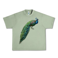 Oil Green Peacock Urban Heavy Tee - LillyAllenDesigns