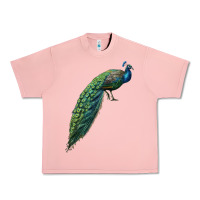 Salmon Peacock Urban Heavy Tee - LillyAllenDesigns