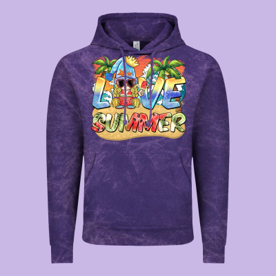 Love Summer Gnomes  Background Vintage Hoodie Designed By Barkaloodesign
