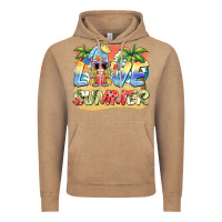 Vintage Coffee love summer gnomes  Background Vintage Hoodie - BarkalooDesign