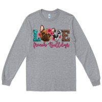 Heather Grey love french bulldogs Long Sleeve Tee - Artiststas