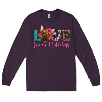 Plum love french bulldogs Long Sleeve Tee - Artiststas