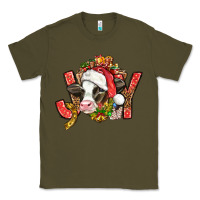 Army Green joy christmas with cow bbs Classic Tee - BundleAndBundleShop