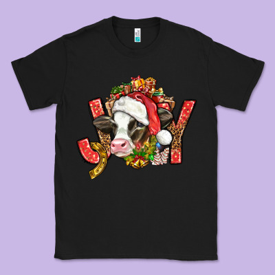 Joy Christmas With Cow Bbs Classic Tee Designed By Bundleandbundleshop