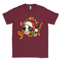 Burgundy joy christmas with cow bbs Classic Tee - BundleAndBundleShop