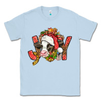 Dusty Blue joy christmas with cow bbs Classic Tee - BundleAndBundleShop