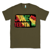 Army Green juneteenth Classic Tee - BarkalooDesign