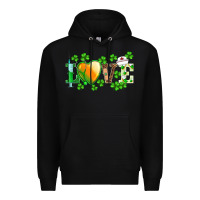 Black st.patrick's nurse love heart stethoscope Premium Hoodie - BarkalooDesign