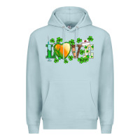 Blue Mist st.patrick's nurse love heart stethoscope Premium Hoodie - BarkalooDesign