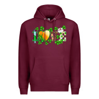 Burgundy st.patrick's nurse love heart stethoscope Premium Hoodie - BarkalooDesign