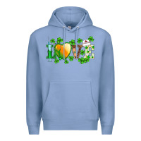 Colony Blue st.patrick's nurse love heart stethoscope Premium Hoodie - BarkalooDesign