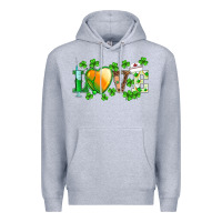 Heather Grey st.patrick's nurse love heart stethoscope Premium Hoodie - BarkalooDesign