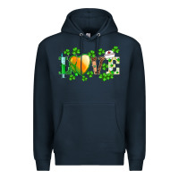 Navy st.patrick's nurse love heart stethoscope Premium Hoodie - BarkalooDesign