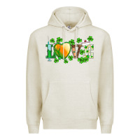 Oatmeal Heather st.patrick's nurse love heart stethoscope Premium Hoodie - BarkalooDesign