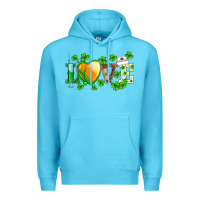 Ocean Blue st.patrick's nurse love heart stethoscope Premium Hoodie - BarkalooDesign