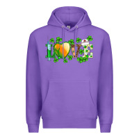 Purple st.patrick's nurse love heart stethoscope Premium Hoodie - BarkalooDesign