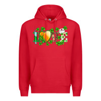 Red st.patrick's nurse love heart stethoscope Premium Hoodie - BarkalooDesign