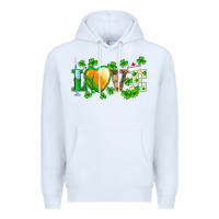 White st.patrick's nurse love heart stethoscope Premium Hoodie - BarkalooDesign