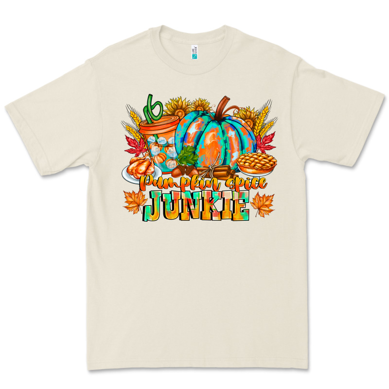 Pumpkin Spice Junkie Premium Tee by CowhideDigitalArt | Teevron