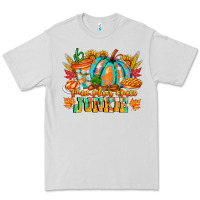 Dove Grey Pumpkin Spice Junkie Premium Tee - CowhideDigitalArt