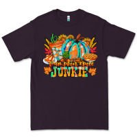 Plum Pumpkin Spice Junkie Premium Tee - CowhideDigitalArt