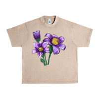 French Oak Pasque Flower Illustrations Urban Heavy Tee - LillyAllenDesigns