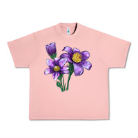 Salmon Pasque Flower Illustrations Urban Heavy Tee - LillyAllenDesigns