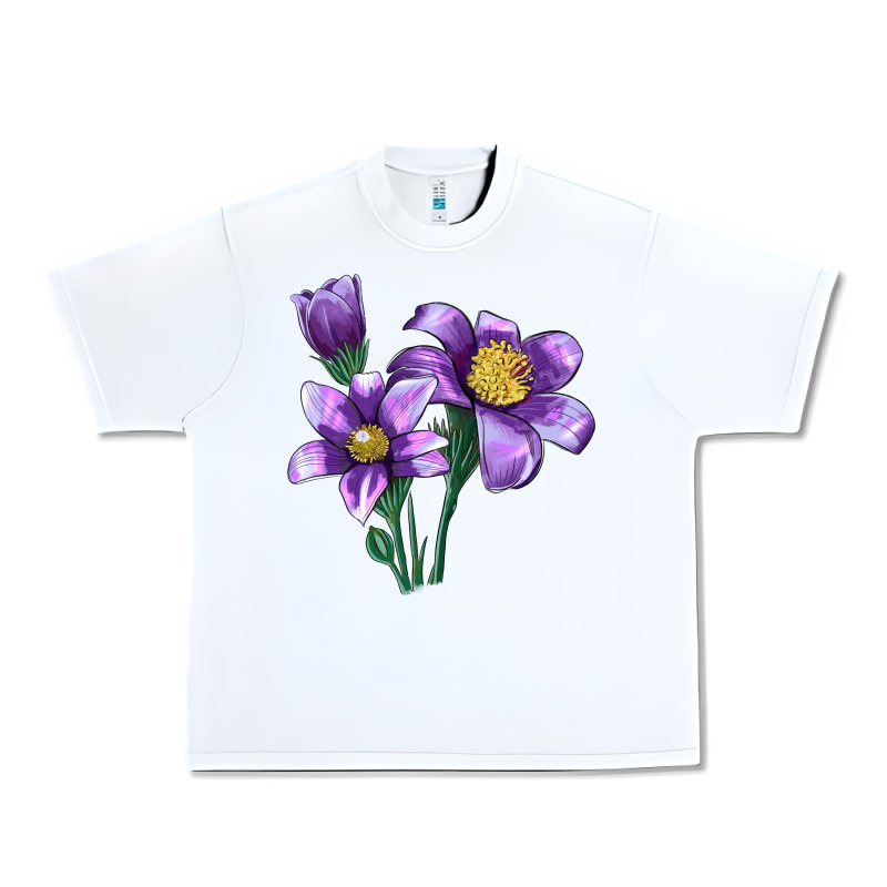 Pasque Flower Illustrations Urban Heavy Tee by LillyAllenDesigns | Teevron