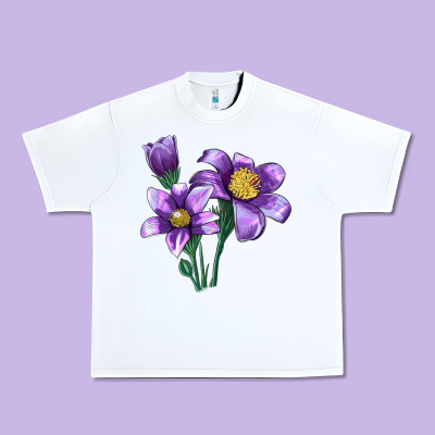 Pasque Flower Illustrations Urban Heavy Tee Designed By Lillyallendesigns