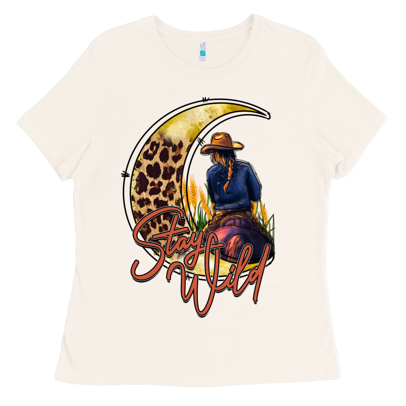 Stay Wild Moon Cowgirl Ladies Tee by RacoonDesign | Teevron