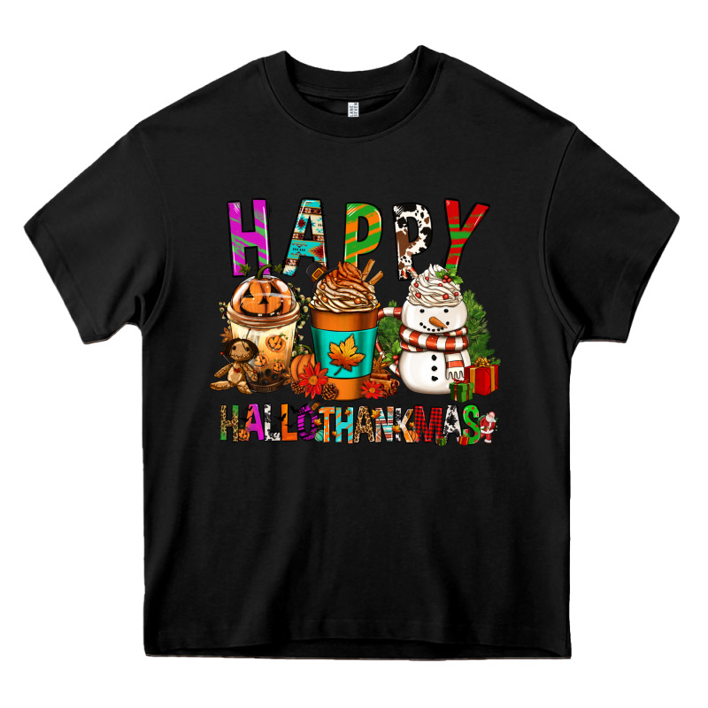 Happy Hallothankmas Coffee Cups Heavy Core Tee by FaDigitalArtStudio | Teevron