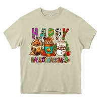 Mossy Happy hallothankmas coffee cups Heavy Core Tee - FaDigitalArtStudio