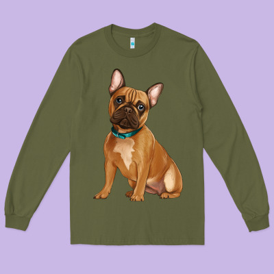 French Bulldog Long Sleeve Tee Designed By Artiststas