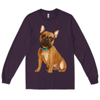 Plum french bulldog Long Sleeve Tee - Artiststas