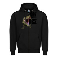 Black DADDY SAURUS REX Zipper Hoodie - Bettercallsaul