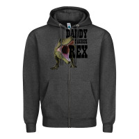 Charcoal Heather DADDY SAURUS REX Zipper Hoodie - Bettercallsaul