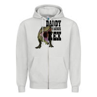 Dove Grey DADDY SAURUS REX Zipper Hoodie - Bettercallsaul