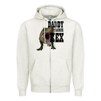 Oatmeal Heather DADDY SAURUS REX Zipper Hoodie - Bettercallsaul