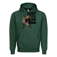 Sports Green DADDY SAURUS REX Zipper Hoodie - Bettercallsaul