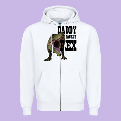 Daddy Saurus Rex Zipper Hoodie Designed By Bettercallsaul