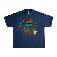 Navy turquoise gemstone and taquila Urban Heavy Tee - RanaPortraitStore