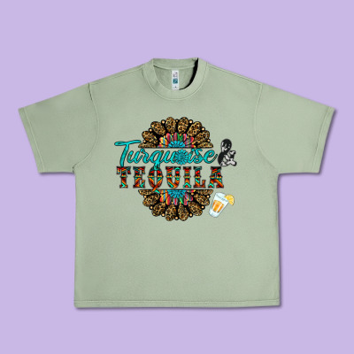 Turquoise Gemstone And Taquila Urban Heavy Tee Designed By Ranaportraitstore