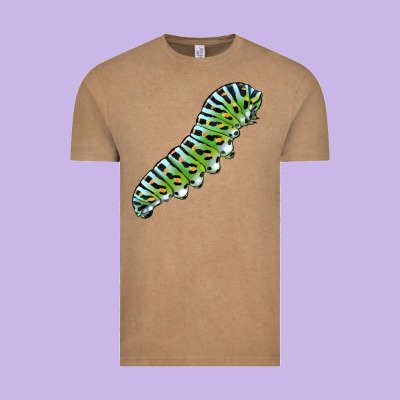 Papilio Machaon Caterpillar Vintage Tee Designed By Lillyallendesigns